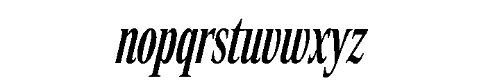Rocky Compressed Regular Italic Font LOWERCASE