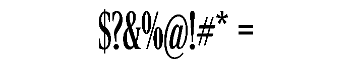 Rocky Compressed Regular Font OTHER CHARS