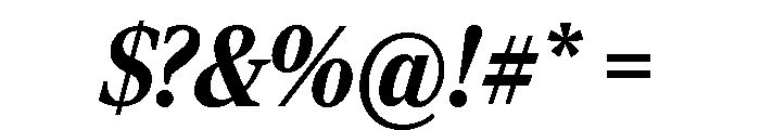 Rocky Condensed Black Italic Font OTHER CHARS