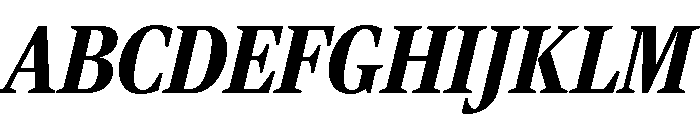 Rocky Condensed Black Italic Font UPPERCASE