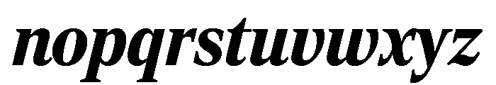Rocky Condensed Black Italic Font LOWERCASE