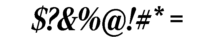 Rocky Condensed Bold Italic Font OTHER CHARS