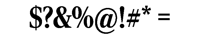 Rocky Condensed Bold Font OTHER CHARS