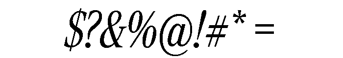 Rocky Condensed Light Italic Font OTHER CHARS