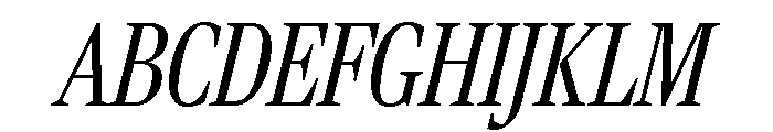 Rocky Condensed Light Italic Font UPPERCASE