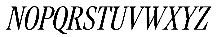 Rocky Condensed Light Italic Font UPPERCASE