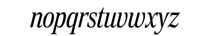 Rocky Condensed Light Italic Font LOWERCASE