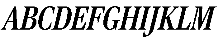 Rocky Condensed Medium Italic Font UPPERCASE