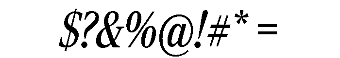 Rocky Condensed Regular Italic Font OTHER CHARS