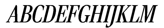 Rocky Condensed Regular Italic Font UPPERCASE