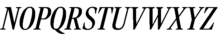Rocky Condensed Regular Italic Font UPPERCASE