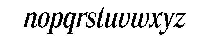 Rocky Condensed Regular Italic Font LOWERCASE