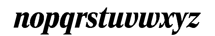 Rocky Extra Condensed Black Italic Font LOWERCASE