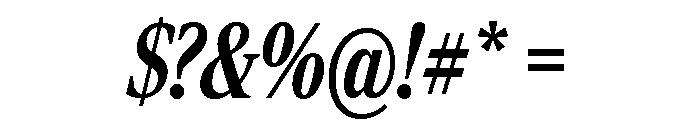 Rocky Extra Condensed Bold Italic Font OTHER CHARS