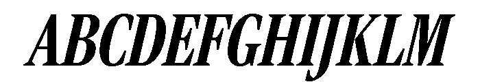 Rocky Extra Condensed Bold Italic Font UPPERCASE