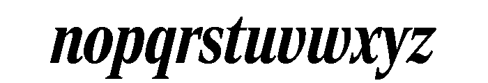 Rocky Extra Condensed Bold Italic Font LOWERCASE