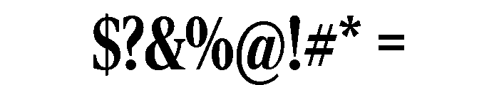 Rocky Extra Condensed Bold Font OTHER CHARS