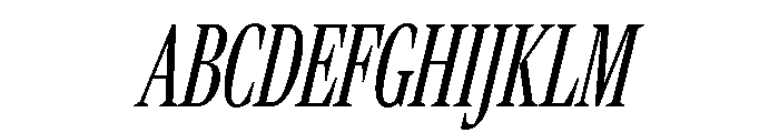 Rocky Extra Condensed Light Italic Font UPPERCASE