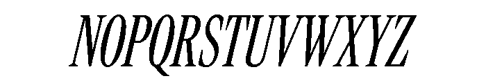 Rocky Extra Condensed Light Italic Font UPPERCASE