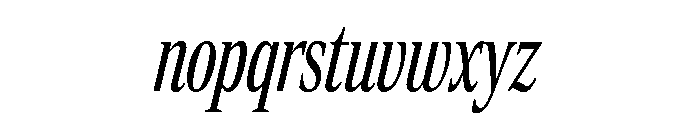 Rocky Extra Condensed Light Italic Font LOWERCASE