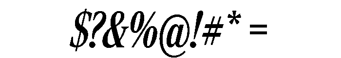 Rocky Extra Condensed Medium Italic Font OTHER CHARS