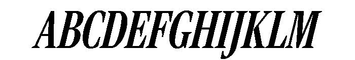 Rocky Extra Condensed Medium Italic Font UPPERCASE