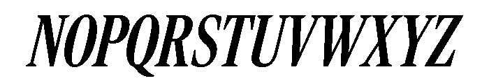 Rocky Extra Condensed Medium Italic Font UPPERCASE