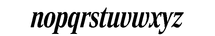 Rocky Extra Condensed Medium Italic Font LOWERCASE