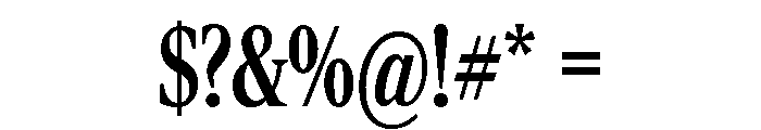 Rocky Extra Condensed Medium Font OTHER CHARS