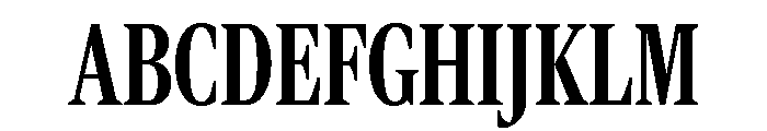 Rocky Extra Condensed Medium Font UPPERCASE