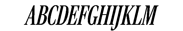 Rocky Extra Condensed Regular Italic Font UPPERCASE