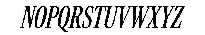 Rocky Extra Condensed Regular Italic Font UPPERCASE