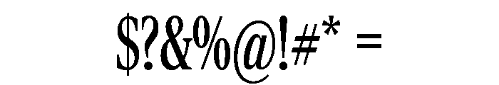 Rocky Extra Condensed Regular Font OTHER CHARS