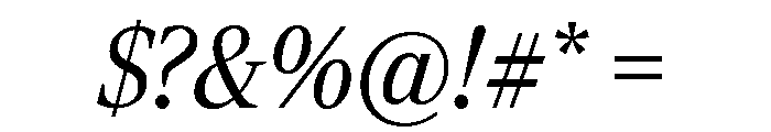 Rocky Light Italic Font OTHER CHARS