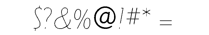 Roller Light Font OTHER CHARS