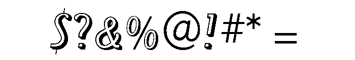 Roller Shadow Font OTHER CHARS