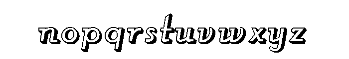 Roller Shadow Font LOWERCASE