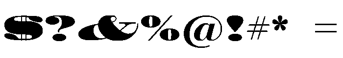 Roman Extended Fatface Font OTHER CHARS