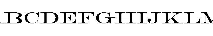 Roman Extended Lightface Font UPPERCASE