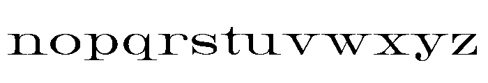 Roman Extended Lightface Font LOWERCASE