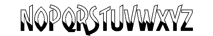 Roman Tyres Deflated Font LOWERCASE