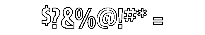 Roslyn Outline Font OTHER CHARS