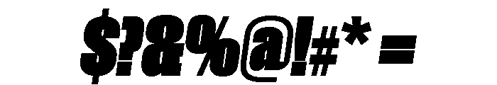 Roster Compressed Black Italic Font OTHER CHARS