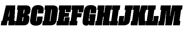 Roster Compressed Black Italic Font UPPERCASE