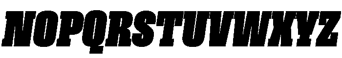 Roster Compressed Black Italic Font UPPERCASE