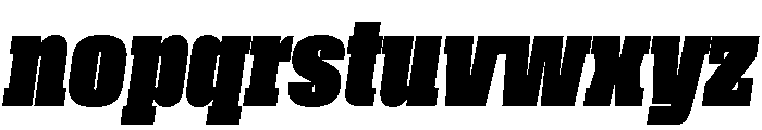 Roster Compressed Black Italic Font LOWERCASE