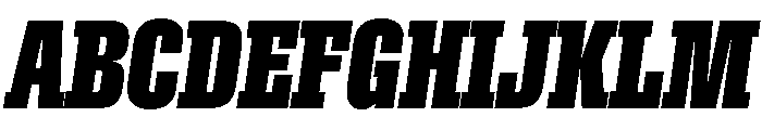 Roster Compressed Bold Italic Font UPPERCASE