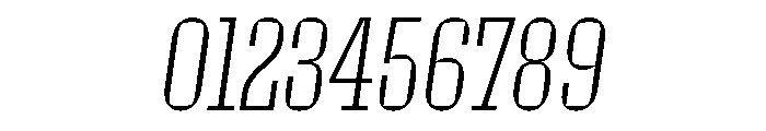 Roster Compressed Extra Light Italic Font OTHER CHARS