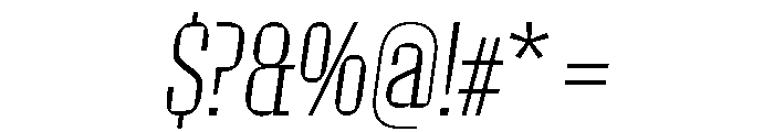 Roster Compressed Extra Light Italic Font OTHER CHARS