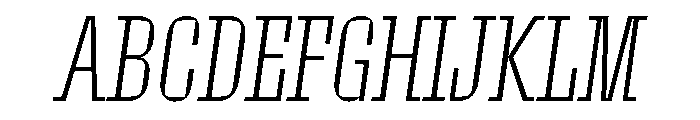 Roster Compressed Extra Light Italic Font UPPERCASE